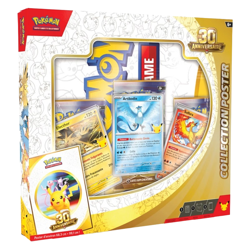 Coffret Poster Pokémon 30e Anniversaire