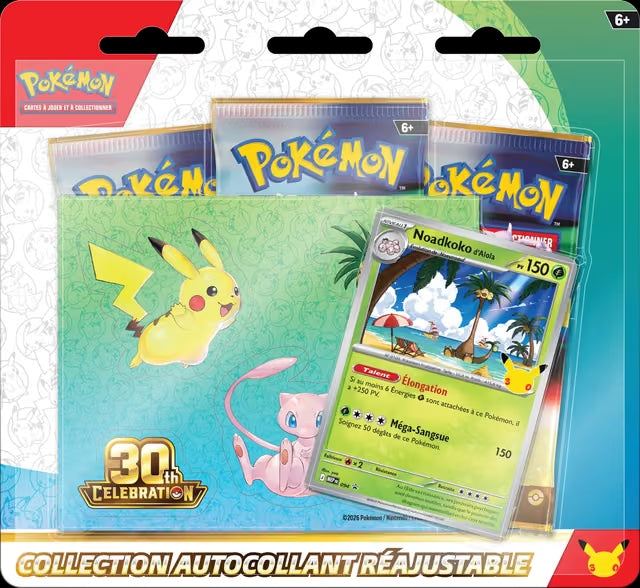 Tripack Autocollants Pokémon 30e Anniversaire